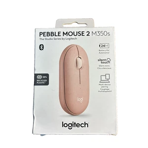 Logitech Pebble Mouse 2 M350s Slim Bluetooth Kabellose Maus, Tragbar, Rose - Bild 1 von 4