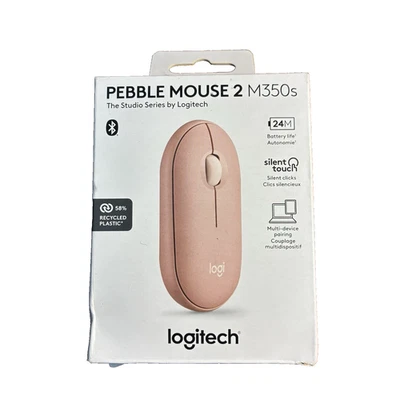 Logitech Pebble Mouse 2 M350s Slim Bluetooth Wireless Mouse, Portable, Rose - Image 1 of 4