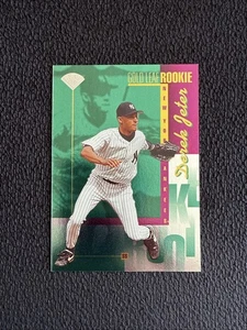 1996 Leaf Derek Jeter #211 Gold Leaf ROOKIE CARD - Yankees - Foto 1 di 2