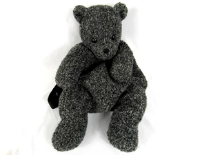 Mochila de colección Mango Teddy Bear Company gris carbón tejido oso RARA - Imagen 1 de 11