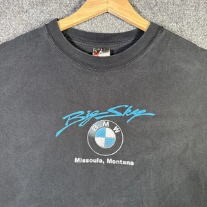 Vintage BMW Hemd Herren 2XL Schwarz Big Sky Montana Racing Shirt Autos Luxus - Bild 1 von 7