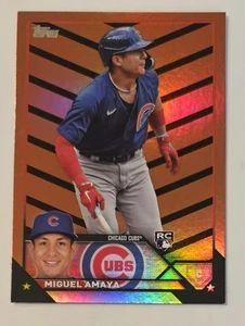 Miguel Amaya RC 2023 Topps Update Series - Orange & Black Foil #US60 Cubs - Bild 1 von 3