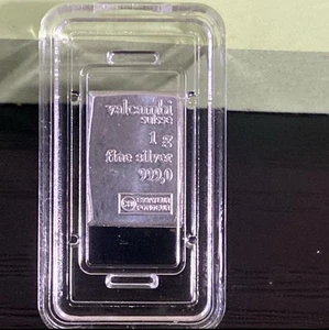 Barra Valcambi de plata fina de 1 gramo .9999 - ¡¡DESCARGA DE LA BARRA COMBINADA!! Con cápsula - Imagen 1 de 2