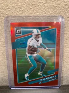 2021 Panini Donruss Optic Red Prizm /99 Will Fuller V #58 Miami Dolphins - Picture 1 of 2