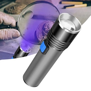 Torcia UV luce nera 365nm potente torcia portatile telescopica educata - Foto 1 di 11