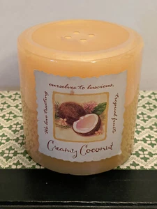 White Barn Candle Co Scented Pillar Candle Round 2-3/4 x 3 CREAMY COCONUT - Picture 1 of 2