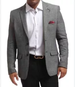 NWT Elie Balleh Men's Size XXXL Black/White Long Sleeve 2-Button Suit Jacket - Picture 1 of 11