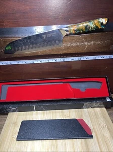 Santoku Knife - 7 inch - Xuan Series - VG10 Damascus Steel Kitchen Knife - NIOB - Picture 1 of 4