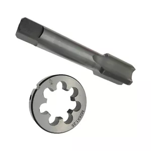 M28 X 1.25mm Plug Tap and 1pc M28 X 1.25mm Die Threading Tool HSS - Picture 1 of 4