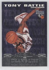 1997 Score Board Rookies Dean's List Tony Battie #65 Rookie RC