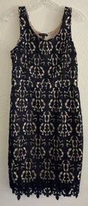 Banana Republic Lace Overlay Sleeveless Cocktail Dress Size 8 - Picture 1 of 4