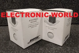 NEW Pair of Bose FreeSpace Single Cube Acoustimass Lifestyle White Speakers - Picture 1 of 4