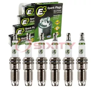 6 pc E3 Spark Plugs for 1998-2004 Ford Mustang 3.8L 3.9L V6 Ignition Wire mr - Picture 1 of 5