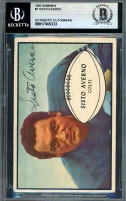 Sisto Averno Beckett BAS Signed 1953 Bowman Autographed - Image 1 of 2