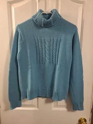 Relativity Womens Sz Small Knit Pullover Turtleneck - Turquise  - Image 1 of 4