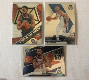 2019-20 Mosaic Ben Simmons 3 Card Lot Base & Give and Go Philadelphia 76ers, W2N - Bild 1 von 2