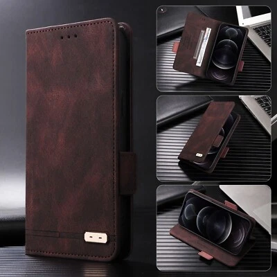 For Motorola Edge 50 Ultra, Luxury Retro Flip Leather Wallet Stand Case Cover - Image 1 of 4
