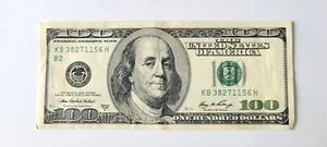 2006 $100 One Hundred Dollar Bill, Federal Reserve Note, Serial # KB70844957G - Picture 1 of 2