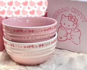 Le Creuset x Hello Kitty Rice Bowl Set (Set of 2) Pink, White