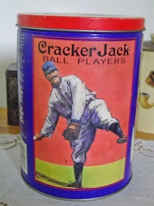 Cracker Jacks Edizione Limitata Terza della Serie 8 1/8" Bidone di Latta Rotondo con Coperchio - Foto 1 di 9