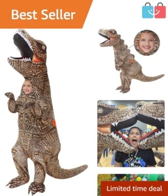 Durable Inflatable Dinosaur Costume for Little Adventurers - Easy Cleanup - Image 1 of 4