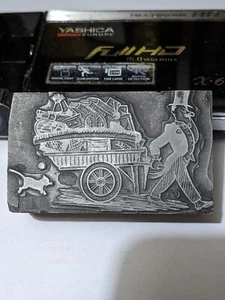 Letterpress Metal Printing Stamp - Pedlar and Cart - Printing Block - Picture 1 of 3