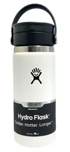 NEU Hydro Flask 16 Unzen Kaffee mit Flex Sip™ Deckel Große Öffnung Thermos Tasse Weiß Becher - Bild 1 von 8