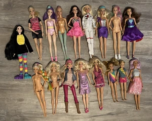 Barbie Dolls Various Years LOT of 17 Stacie Dahlia Soccer Rider Penguin Rainbow - Picture 1 of 21