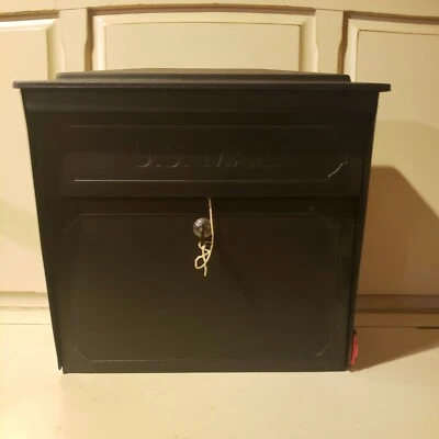MAIL BOSS Wall Mount Mail Box Heavy Duty Aged Metal Black Large Mail box - Image 1 of 4
