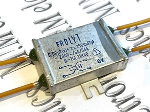 1x RFT Filter capacitor FROLYT 0.08uf + 2x 2500pF 250V 6A H-TGL-11840 - Picture 1 of 4