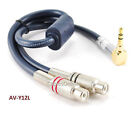 CablesOnline 1ft Right Angle 3.5mm Stereo Plug to L/R 2-RCA Female Audio Cable