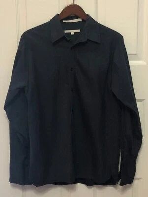 Perry Ellis Men Size M Long Sleeve Black Striped Dress Shirt Button Up - Image 1 of 4