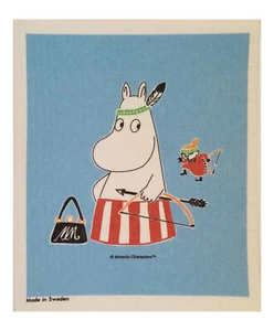 Moomin Dishcloth Blue Moominmamma Little My Indians 17 x 20 cm - Picture 1 of 1