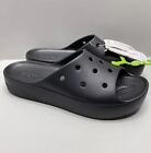Crocs Women’s Classic Platform Slides Slip On Sandals Black Size 10