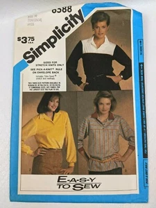 Simplicity 6588 Misses' Pullover Top 10-12-14 - Picture 1 of 2