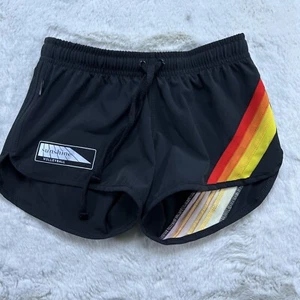 Sunshine Volleyball Club Shorts Black Youth Size M - Black / Red Orange / Yellow - Picture 1 of 10