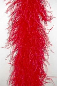 4 Ply OSTRICH FEATHER BOA - RED 2 Yards; Costumes/Hats/Craft/Bridal/Trim 72" - Picture 1 of 1