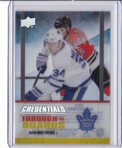 19/20 UD Credentials Through the Boards #TTB-3 Auston Matthews Maple Leafs