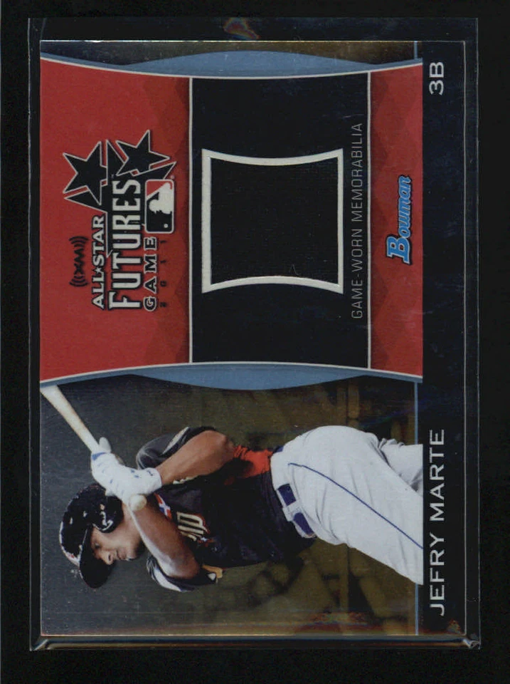 JEFRY MARTE 2011 BOWMAN FUTURES GAME PROSPECT USED WORN JERSEY #13/50 AD5971 - Image 1 of 1