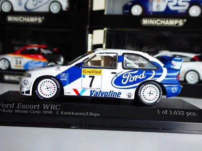 1/43 Minichamps Ford Escort WRC Valvoline #7 2nd Monte Carlo 1998 Kankkunen - Immagine 1 di 4