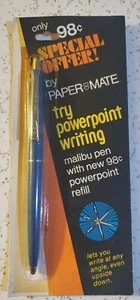 Vintage 1970 Paper Mate 2 Heart Powerpoint Pen NOS Rare Write Upside Down - Picture 1 of 8