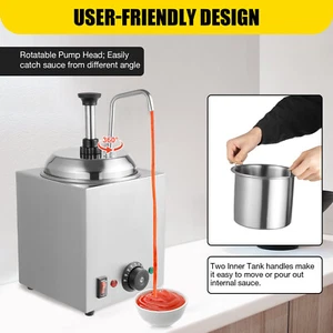 3L Sauce Electric Sauce Cheese Dispenser Chocolate Warming Dispensing Pump 800W - Picture 1 of 24