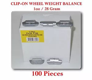 P Style Clip-on Wheel Weight Balance 1oz 28 gram Led Free 100 Pieces - Picture 1 of 2