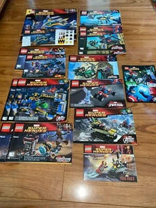 Lot of 10 Lego Marvel Instruction Manuals Guardians galaxy Spiderman Iron Man  - Picture 1 of 1