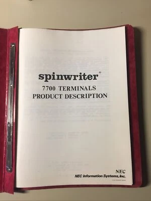 Terminales NEC SPINWRITER 7700 1983 de colección descripción del producto Foto 1 de 4
