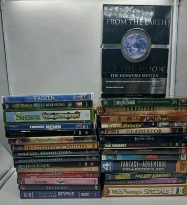 Lot Of 29 DVDs Jaws Gladiator Tombstone Lord Of The Rings Batman - Image 1 of 4