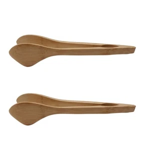 Pastlla Wooden Tongs for Serving Food, Cooking, BBQ & Grill - Anti-slip Long ... - Picture 1 of 9