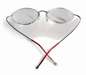 SILHOUETTE Eyeglasses FRAMES Titan Minimal Art RIMLESS Red/Black 7509 58 6087 - Picture 1 of 10