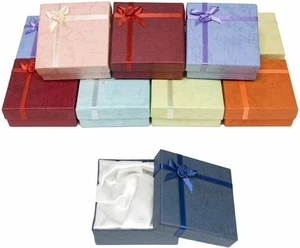 Pack of 8 Jewelry Bangle Gift Boxes with Rosebug Bows Assorted Colors 3.5" X 3.5 - Bild 1 von 7