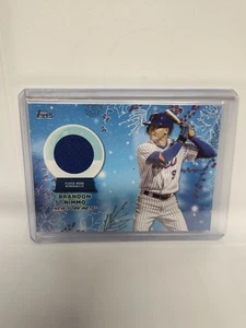 ⚾#d /99 2023 Topps Holiday Brandon Nimmo Relic New York Mets #RC-BN Patch Blue - Picture 1 of 4